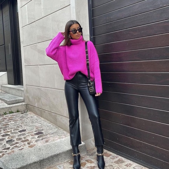 Zara High Collar Knit Sweater - Picture 2 of 11